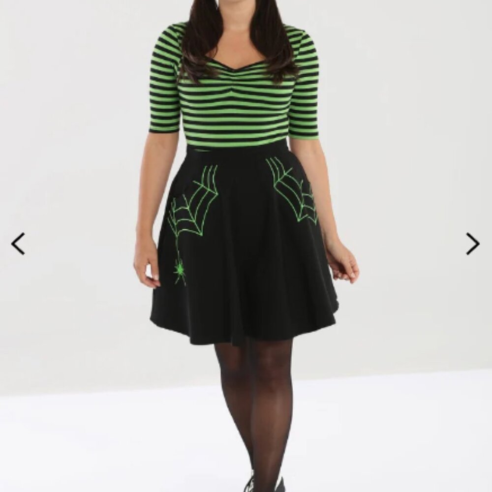 Hell Bunny Miss Muffet Mini Skirt - Picture 2 of 7